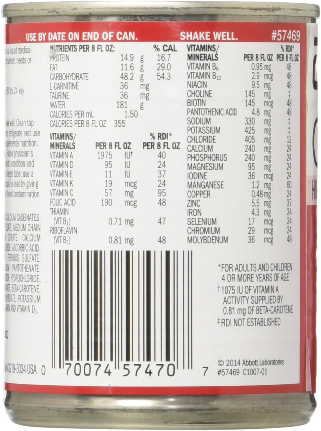 Osmolite 1.5 Cal Complete Nutritional Supplement, 237 mL Cans (24 Pack)