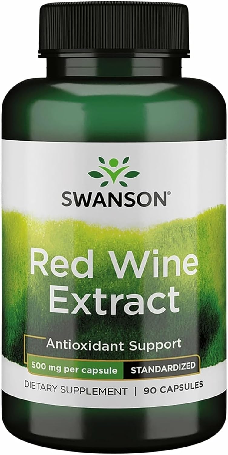 Swanson Red Wine Extract 500 mg, 90 Capsules