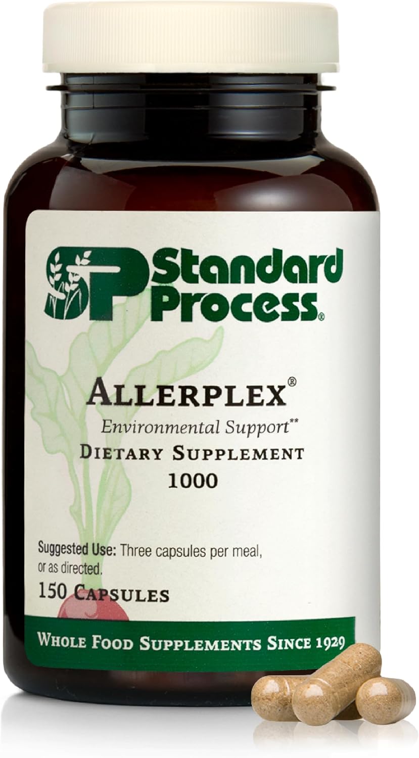 Standard Process Allerplex - Respiratory Health Supplement with Vitamin A & Pneumotrophin PMG - 150 Capsules