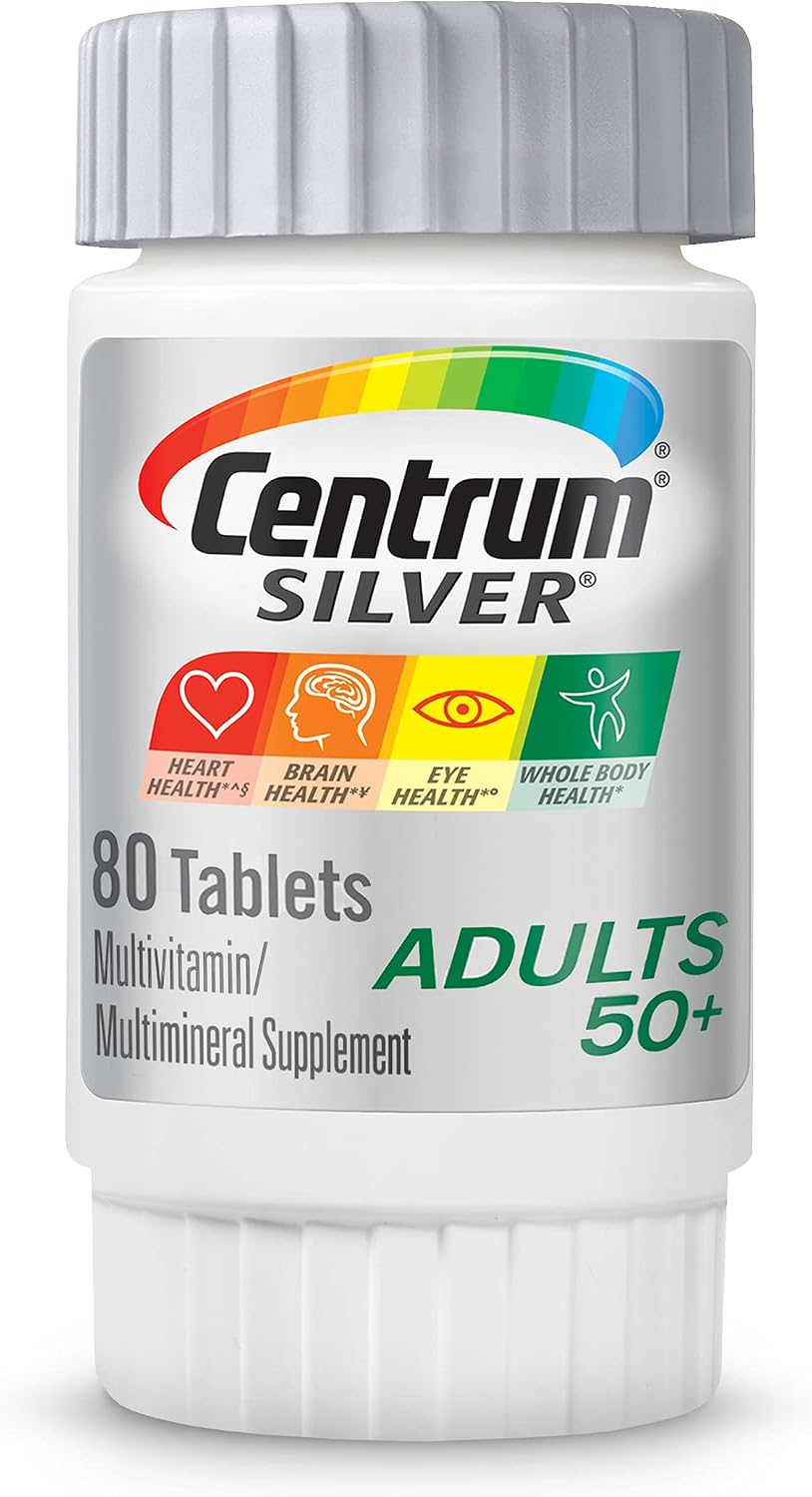 Centrum Silver Multivitamin for Adults 50 Plus, 80 Count