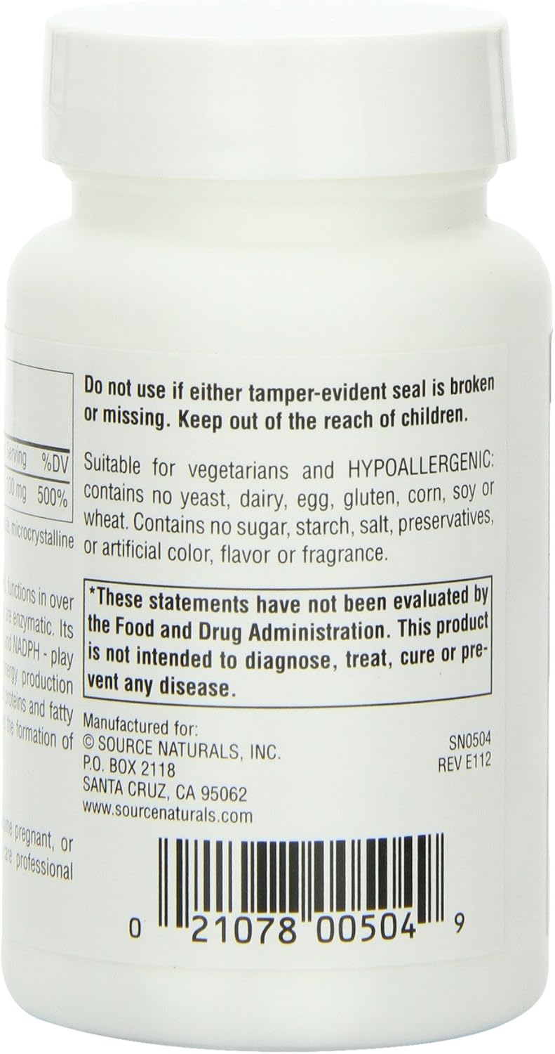 Source Naturals Niacinamide Vitamin B-3 100mg - 250 Tablets (Pack of 3)