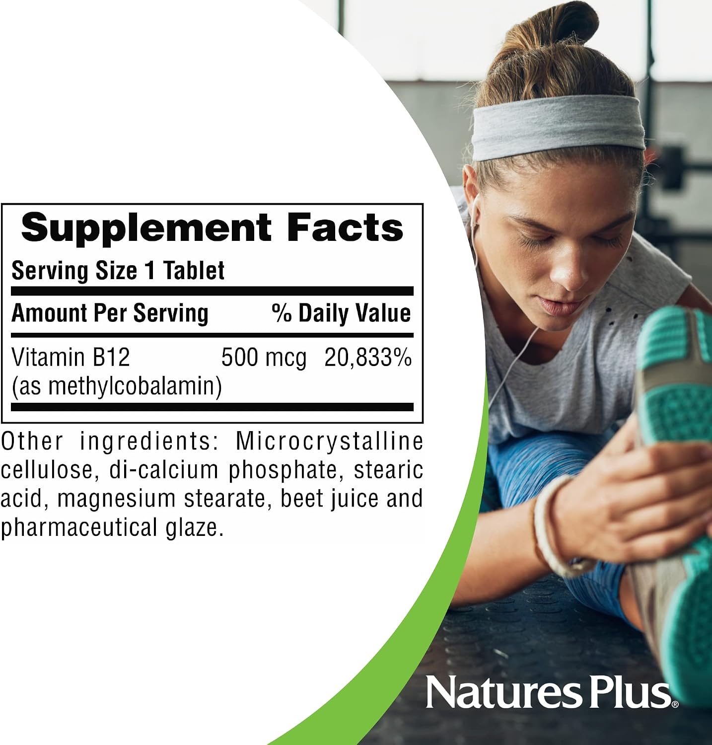 NaturesPlus Vitamin B12 500 mcg – 90 Tablets