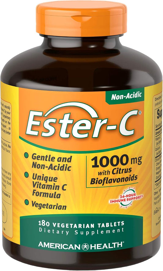 American Health Ester-Vitamin C with Citrus Bioflavonoids 1000 mg, 180 Veg Tabs