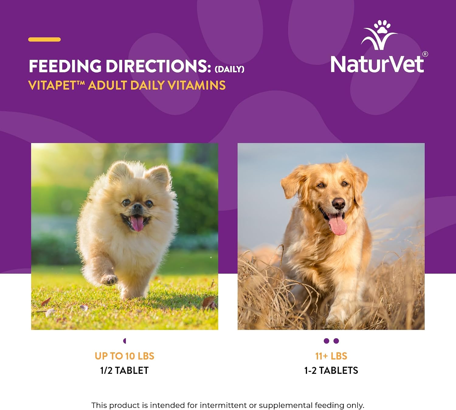 NaturVet VitaPet Adult Daily Vitamins for Dogs with Breath Aid – 180 Ct