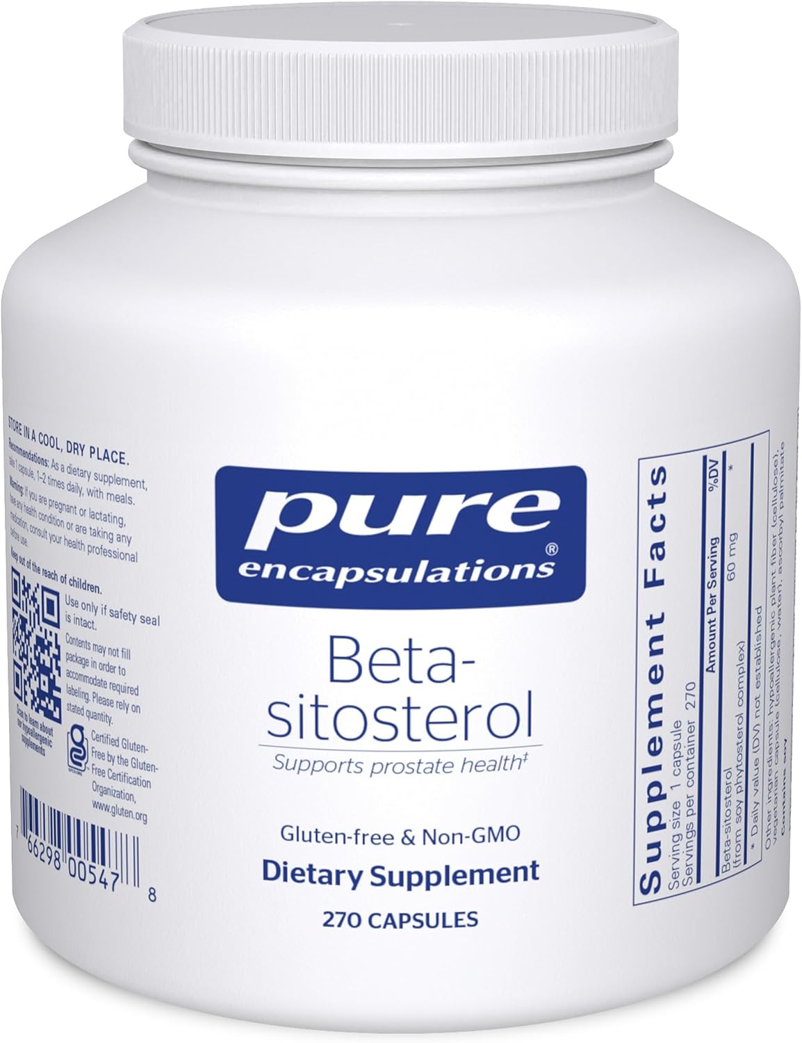 Pure Encapsulations Beta-Sitosterol - 270 Capsules - Urinary Flow Support