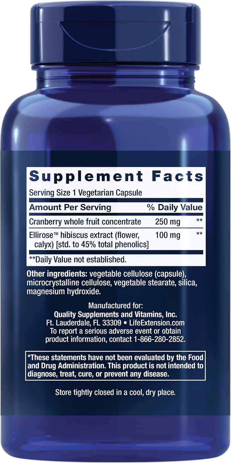 Life Extension Optimised Cran-Max, Cranberry Whole Fruit Concentrate with Hibiscus Extract