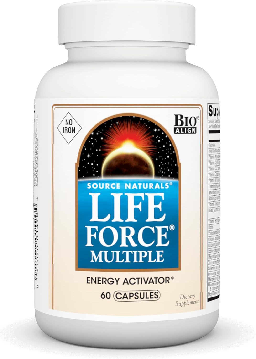 Source Naturals Life Force Multiple No Iron Daily Multivitamin – 60 Capsules