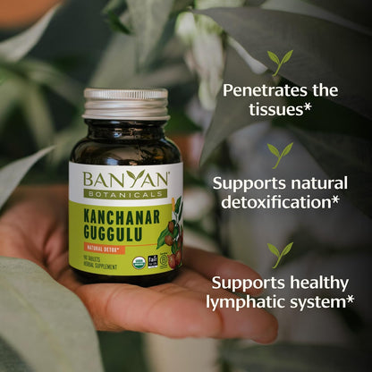 Banyan Botanicals Kanchanar Guggulu Tablets – Organic Lymph Support – 90 Tablets