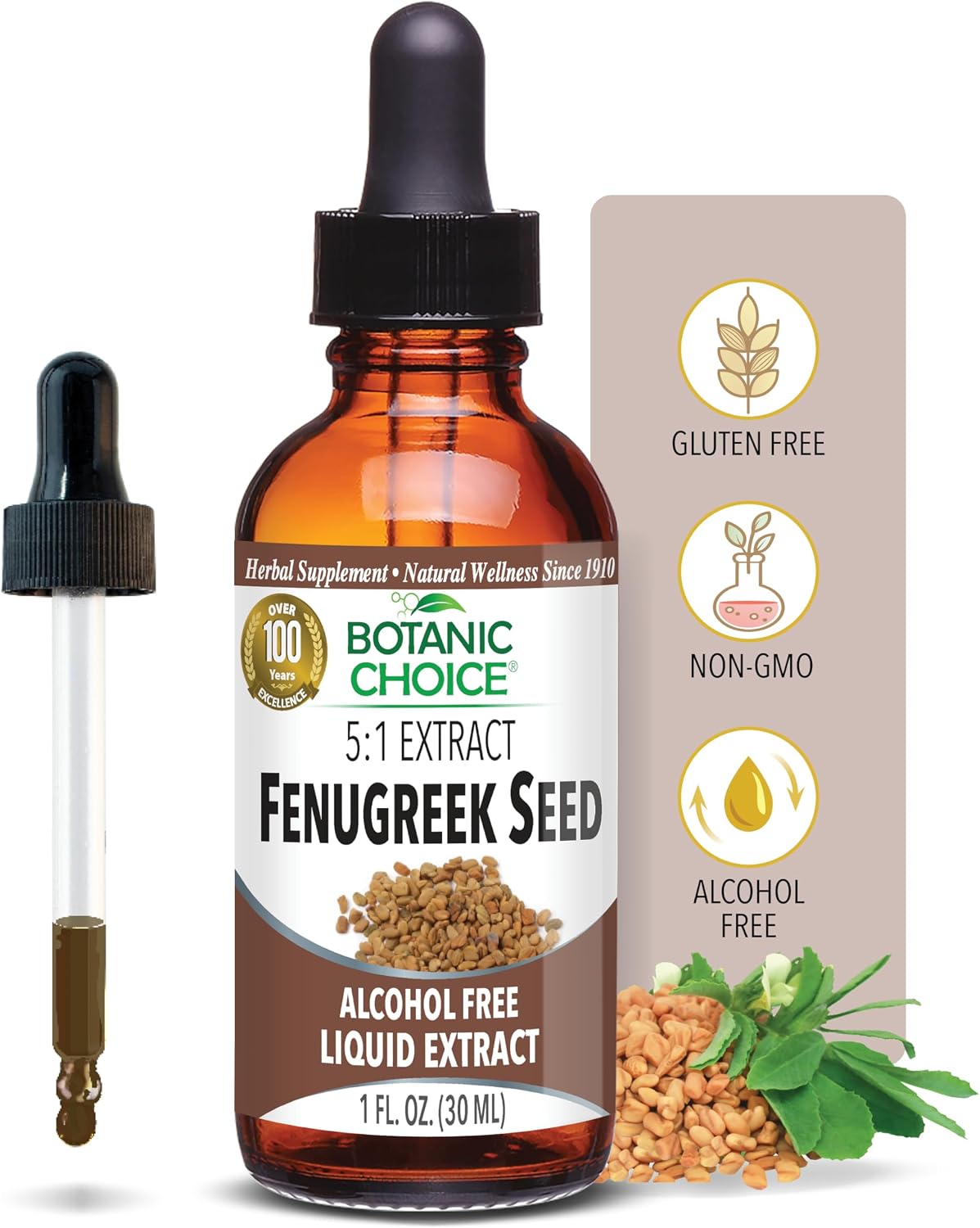 Botanic Choice Liquid Extract, Fenugreek Seed, 30 mL