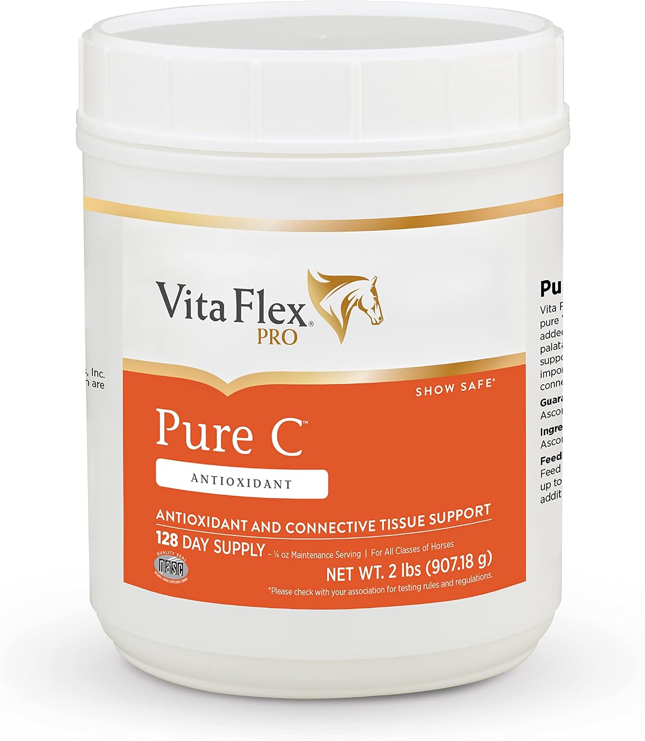 Vita Flex Pro Pure C – Premium Antioxidant Vitamin C for Horses, 2 lb