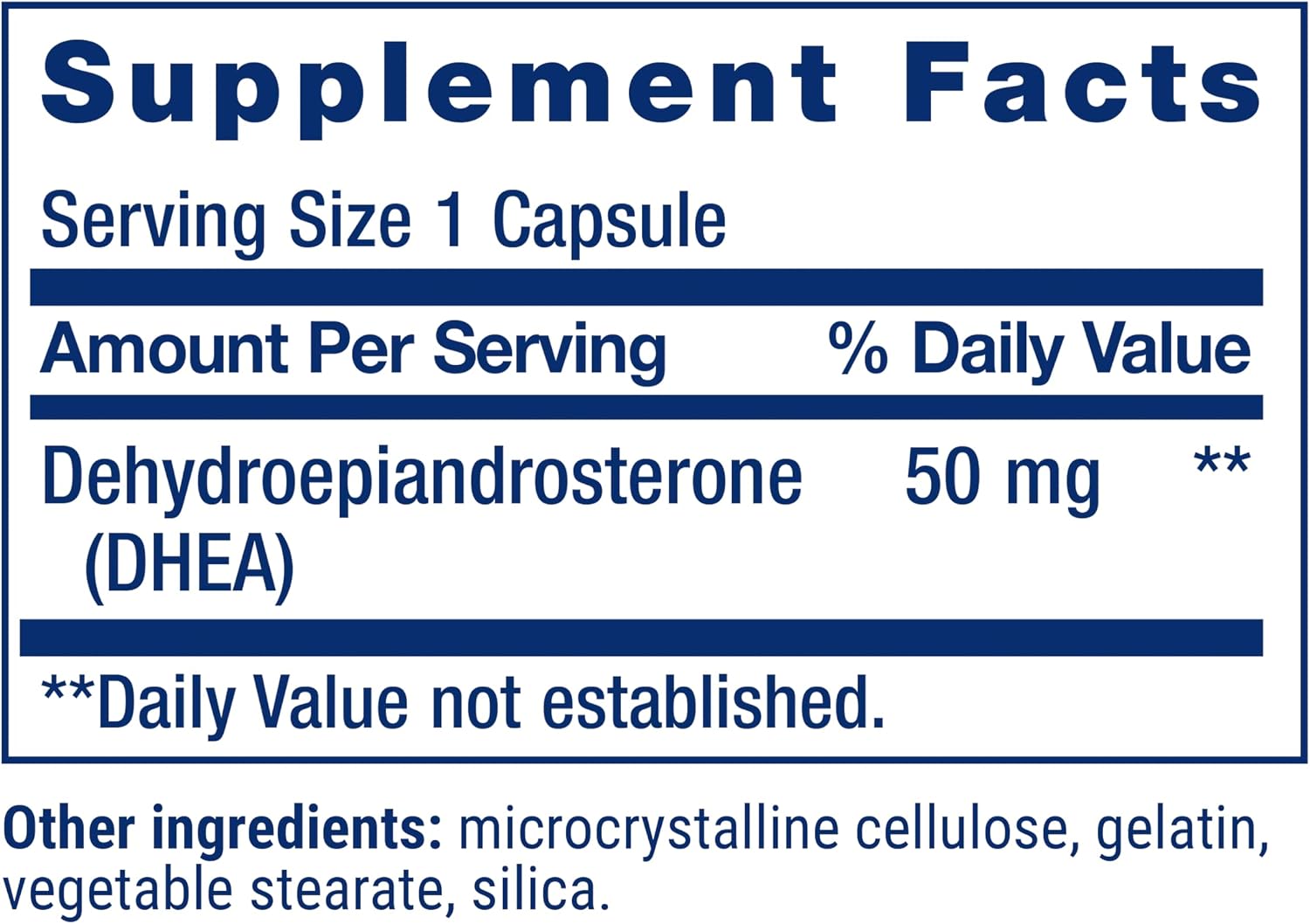 Life Extension DHEA 50 mg – Hormone Balance Supplement, Memory, Muscle Mass and Bone Density Support, Healthy Sex Drive, Gluten-Free, Non-GMO, 60 Capsules