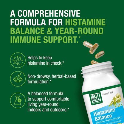 Bell Histamine Balance – Herbal Supplement for Respiratory & Immune Support, 30 Veggie Caps