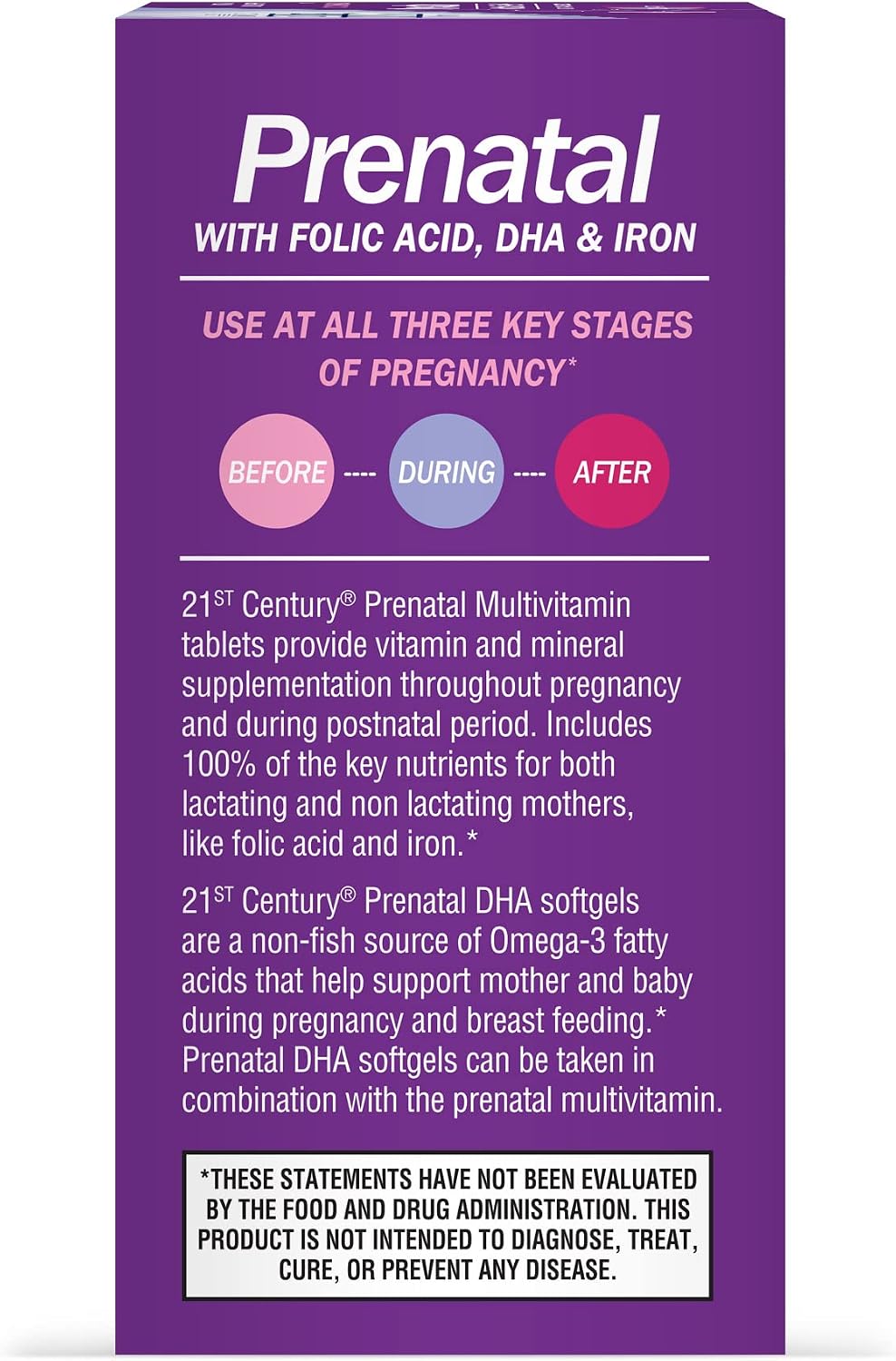 21st Century Prenatal with DHA - 120 Count (Tablets & Softgels) - görsel 6