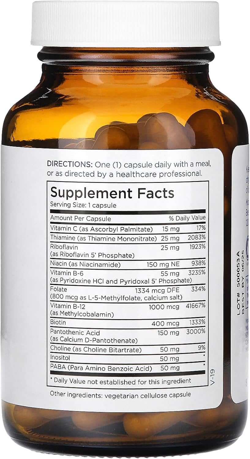 Metabolic Maintenance B-Complex – Methylated B Vitamins with Choline & Inositol – 90 Capsules