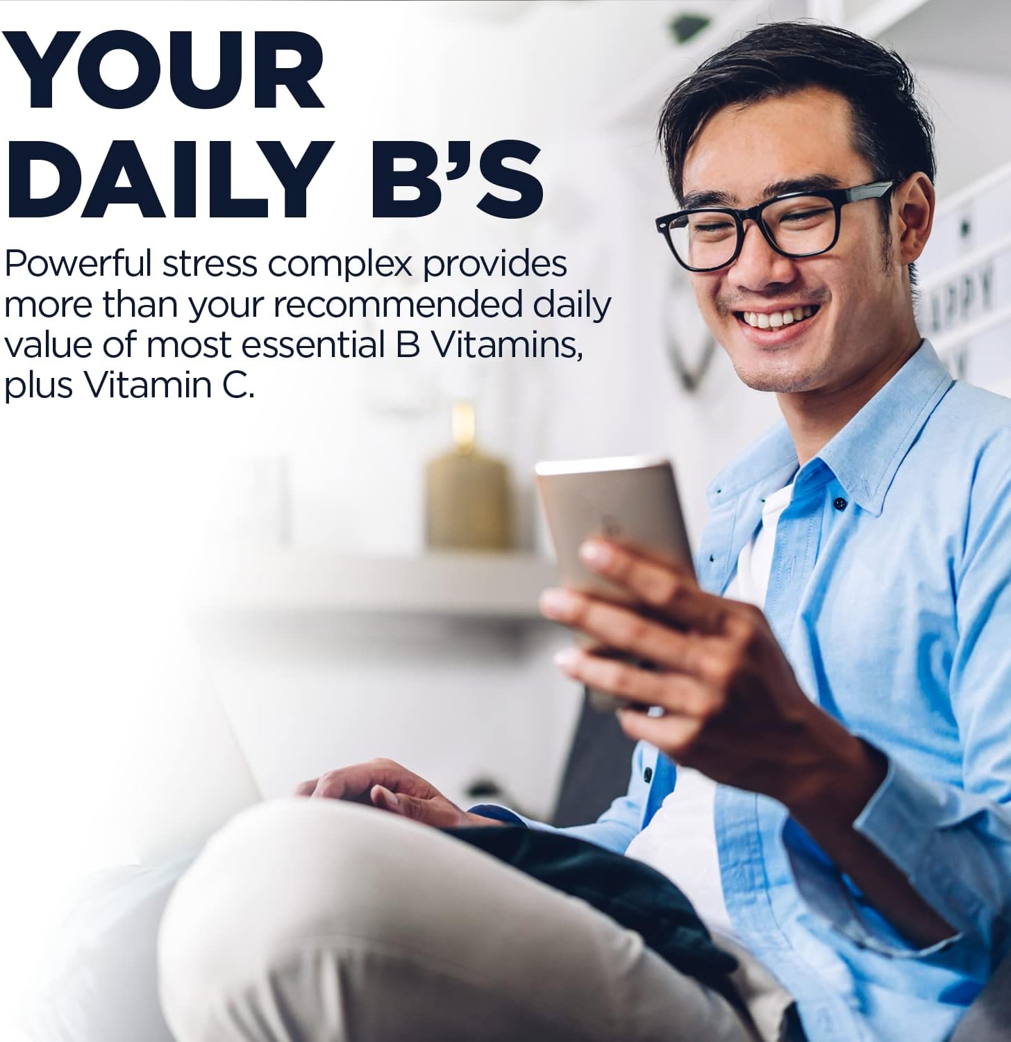 KAL Stress B Complex – B Vitamin Supplement for Energy, Stress and Immune Support