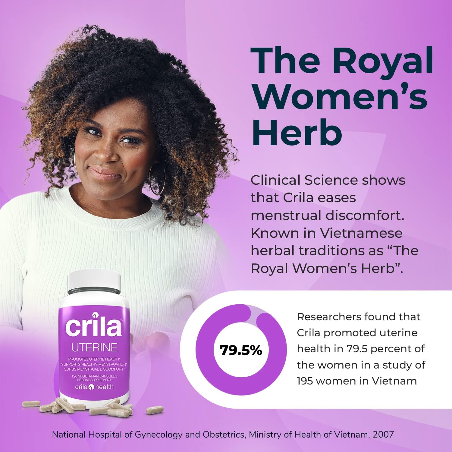 CRILA Oestrogen-Free Ovarian Support and Uterine Health Supplement