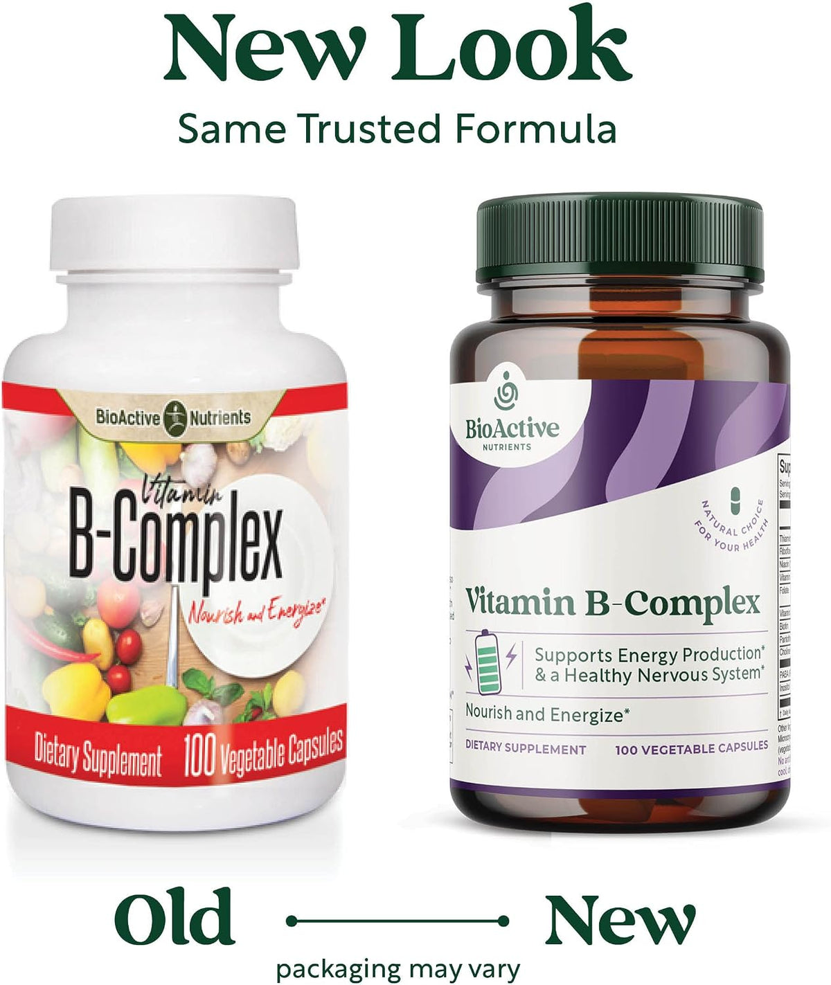 Bioactive Nutrients Vitamin B Complex – 100 Vegetable Capsules - görsel 2