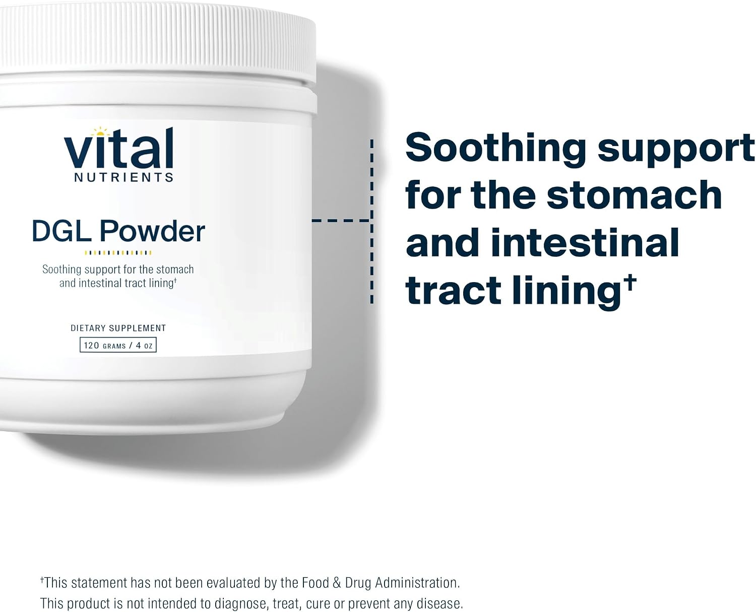 Vital Nutrients DGL Powder - Deglycyrrhizinated Licorice Root Extract, Vegan, 120 g