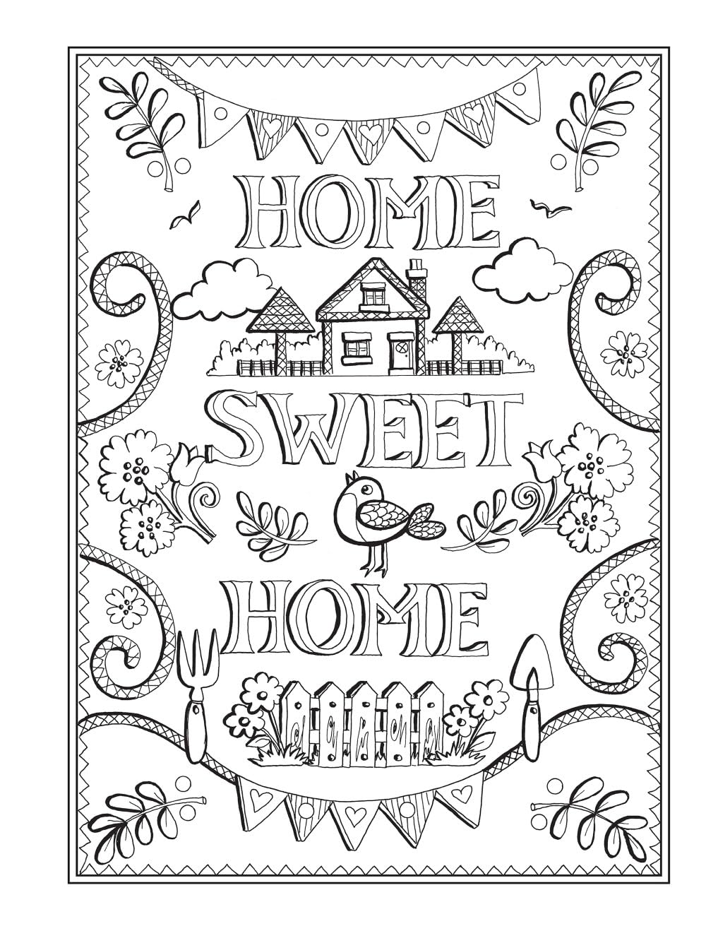 Creative Haven Home Sweet Home Colouring Book (Adult Colouring Books: Calm)