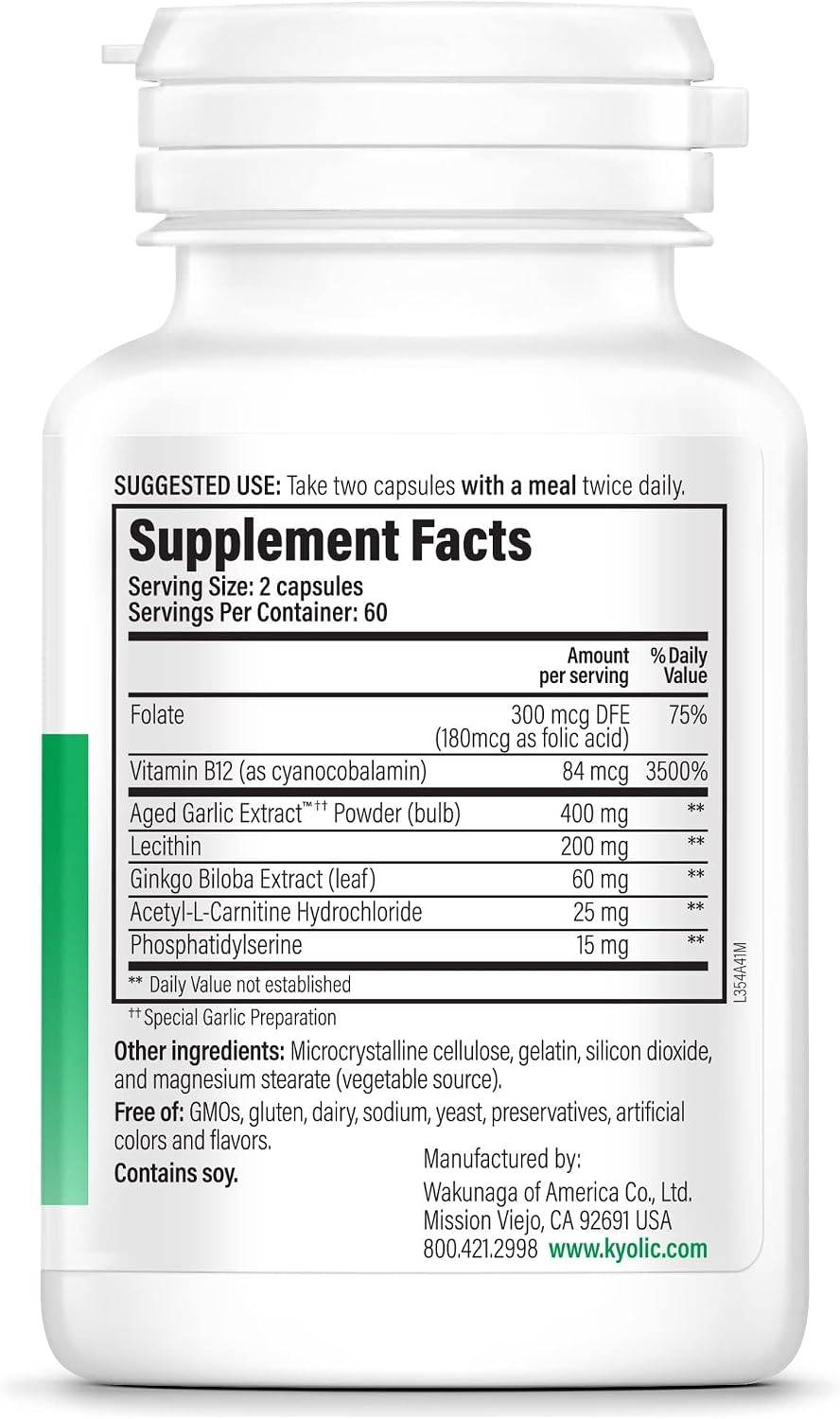 Kyolic Speciality Series Neuro-Logic, 120 Capsules (60 Servings)