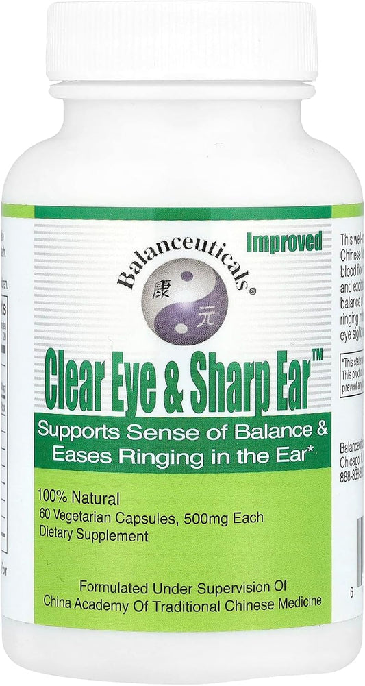 Balanceuticals Clear Eye & Sharp Ear Dietary Supplement Capsules, 500 mg, 60 Count