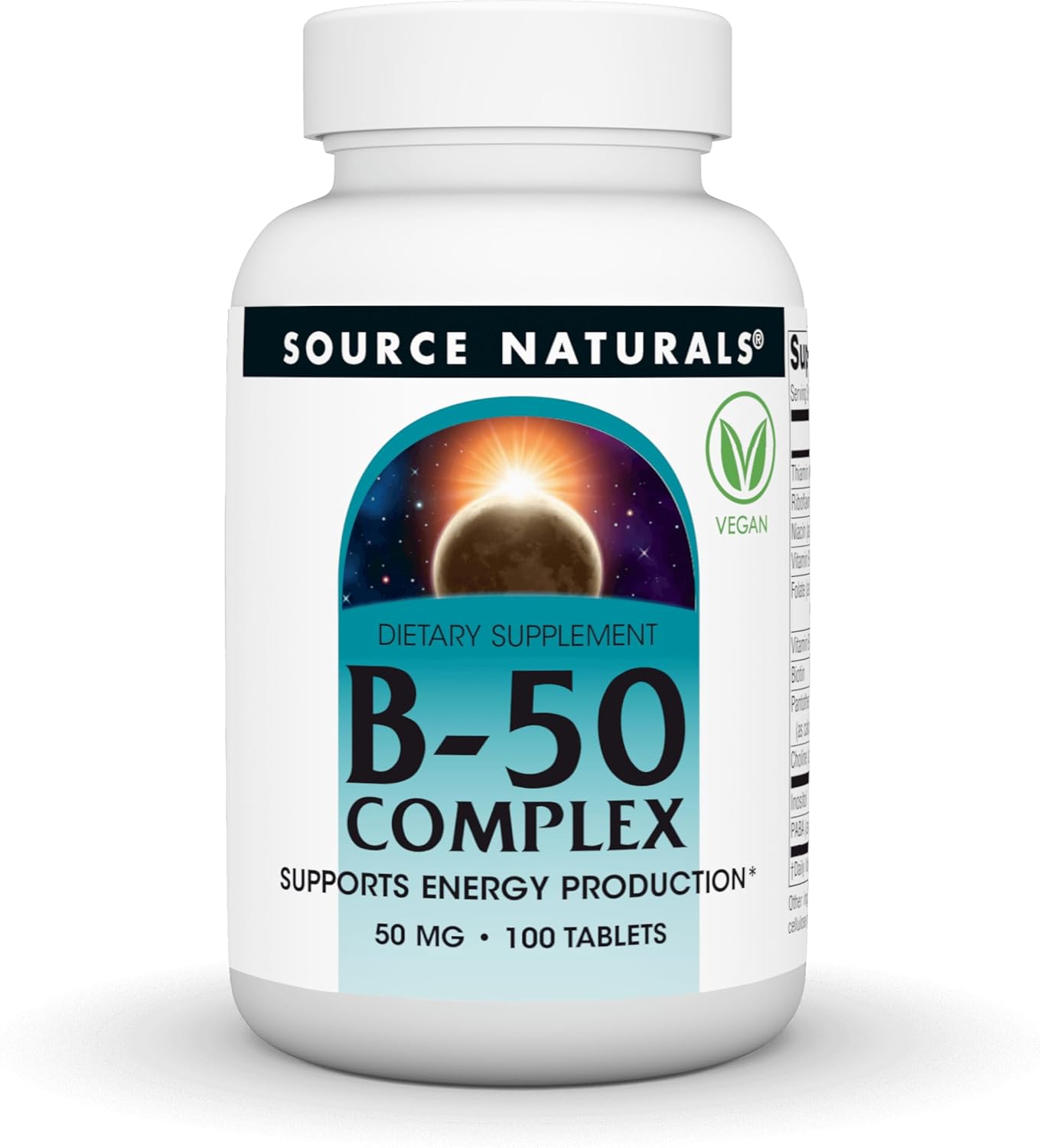 Source Naturals B-50 Complex – Supports Energy Production – 50 mg – 100 Tablets