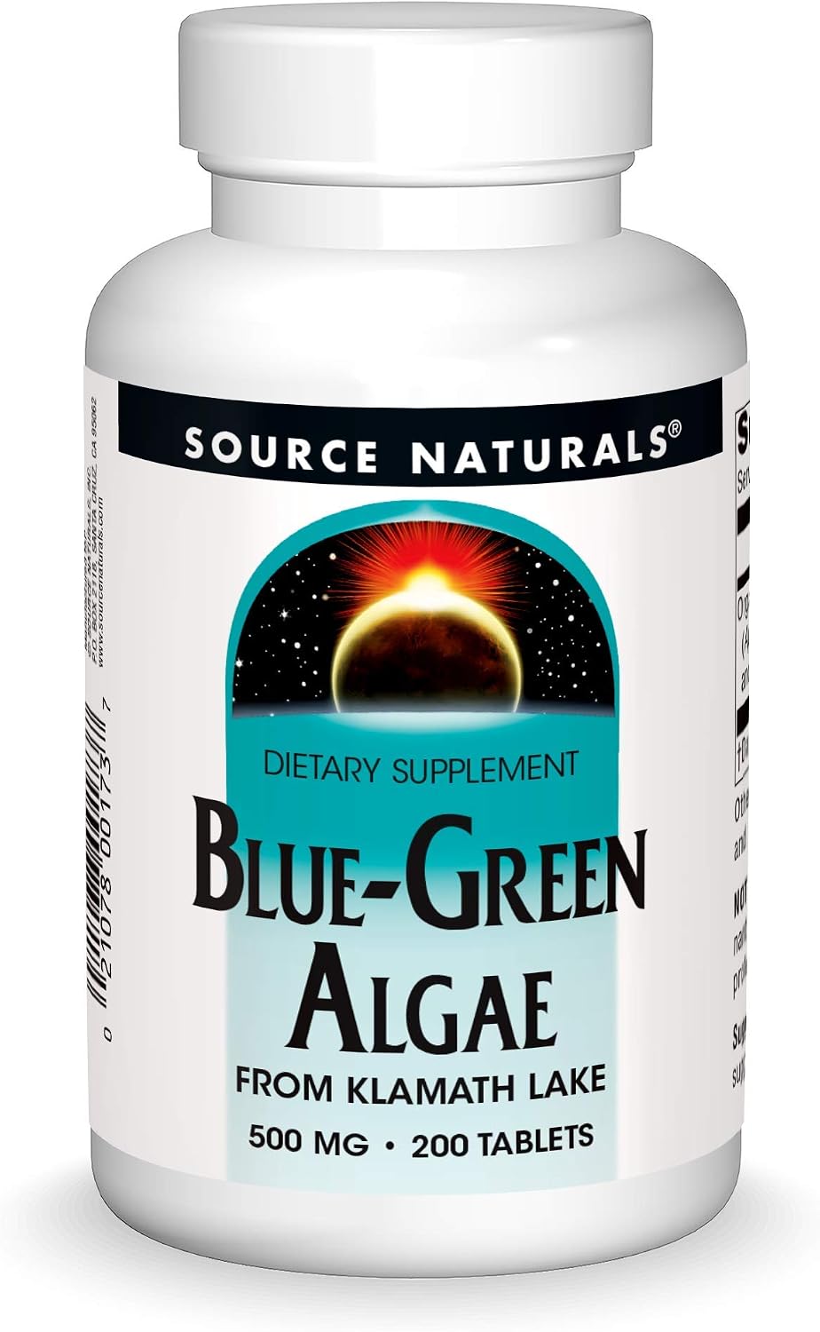 Source Naturals Blue Green Algae from Klamath Lake – 500 mg, 200 Tablets