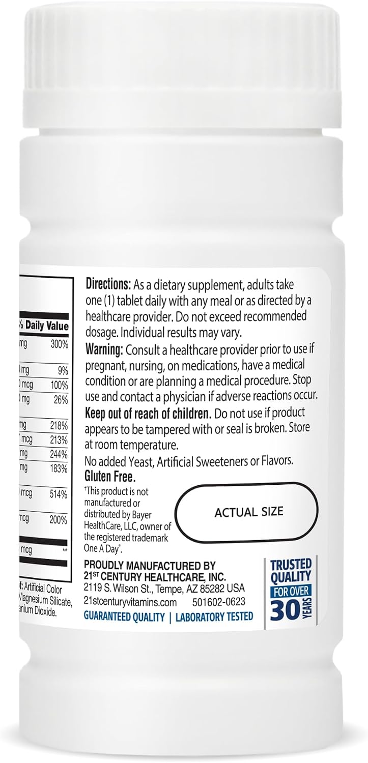 21st Century One Daily Men's 50+ Tablets, 100 Tablets - görsel 6