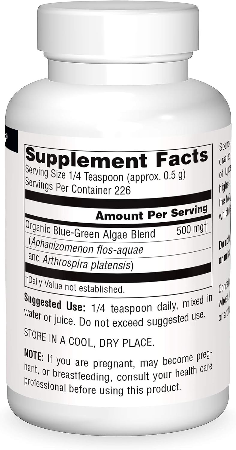 Source Naturals Blue-Green Algae from Klamath Lake Powder, 4 oz (113 g)