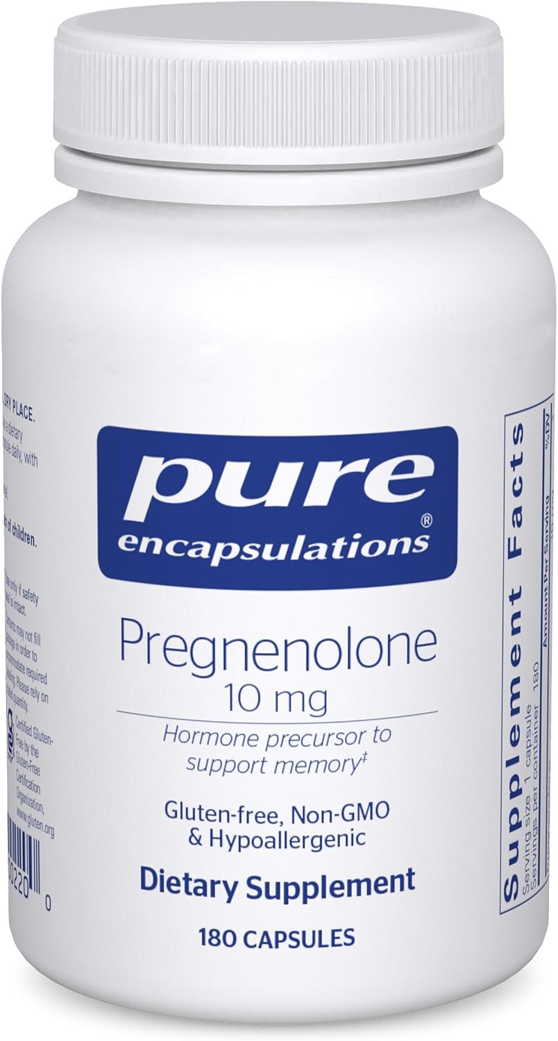 Pure Encapsulations Pregnenolone 10 mg – Hormone Precursor for Memory and Wellbeing