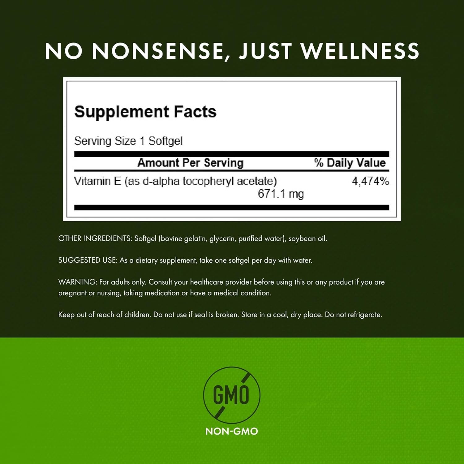 Swanson Natural Vitamin E 1000 IU (671.10 mg) 250 Softgels