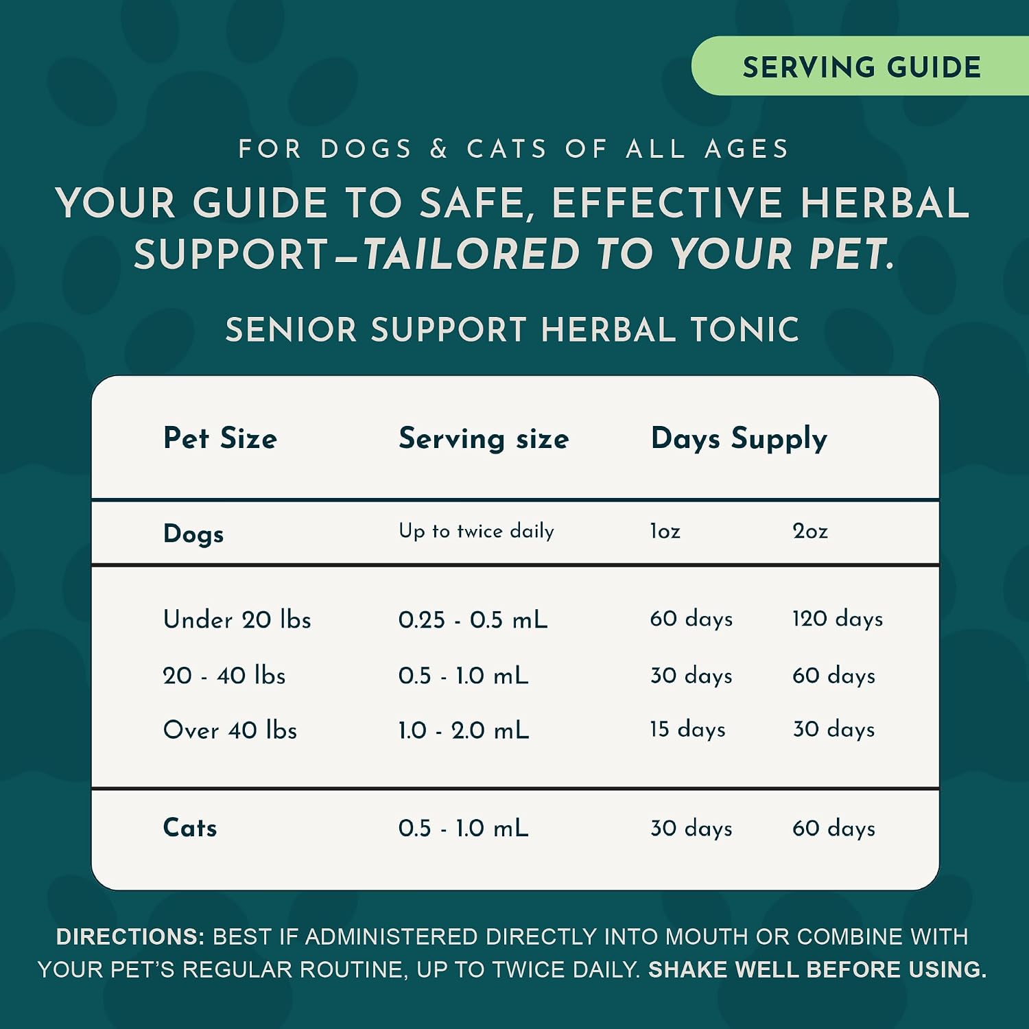 Animal Essentials Senior Support for Dogs & Cats Supplement - Milk Thistle & Herbal Blend, 30 ml