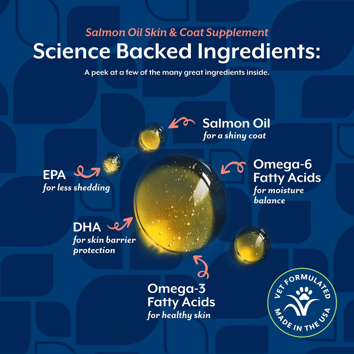 NaturVet – Salmon Oil Skin & Coat Plus Omegas | Supports Healthy Skin & Glossy Coat | Natural Source of Omega-3 & 6 Fatty Acids | for Dogs & Cats (17 oz Oil)