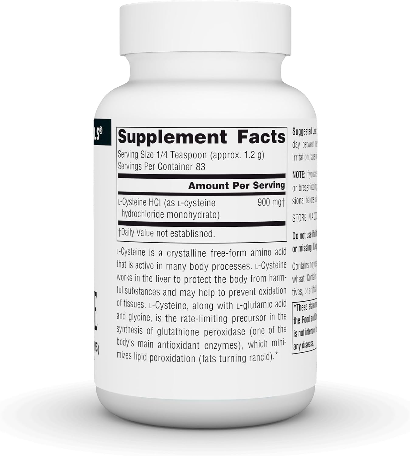 Source Naturals L-Cysteine Free-Form Powder, 100 g