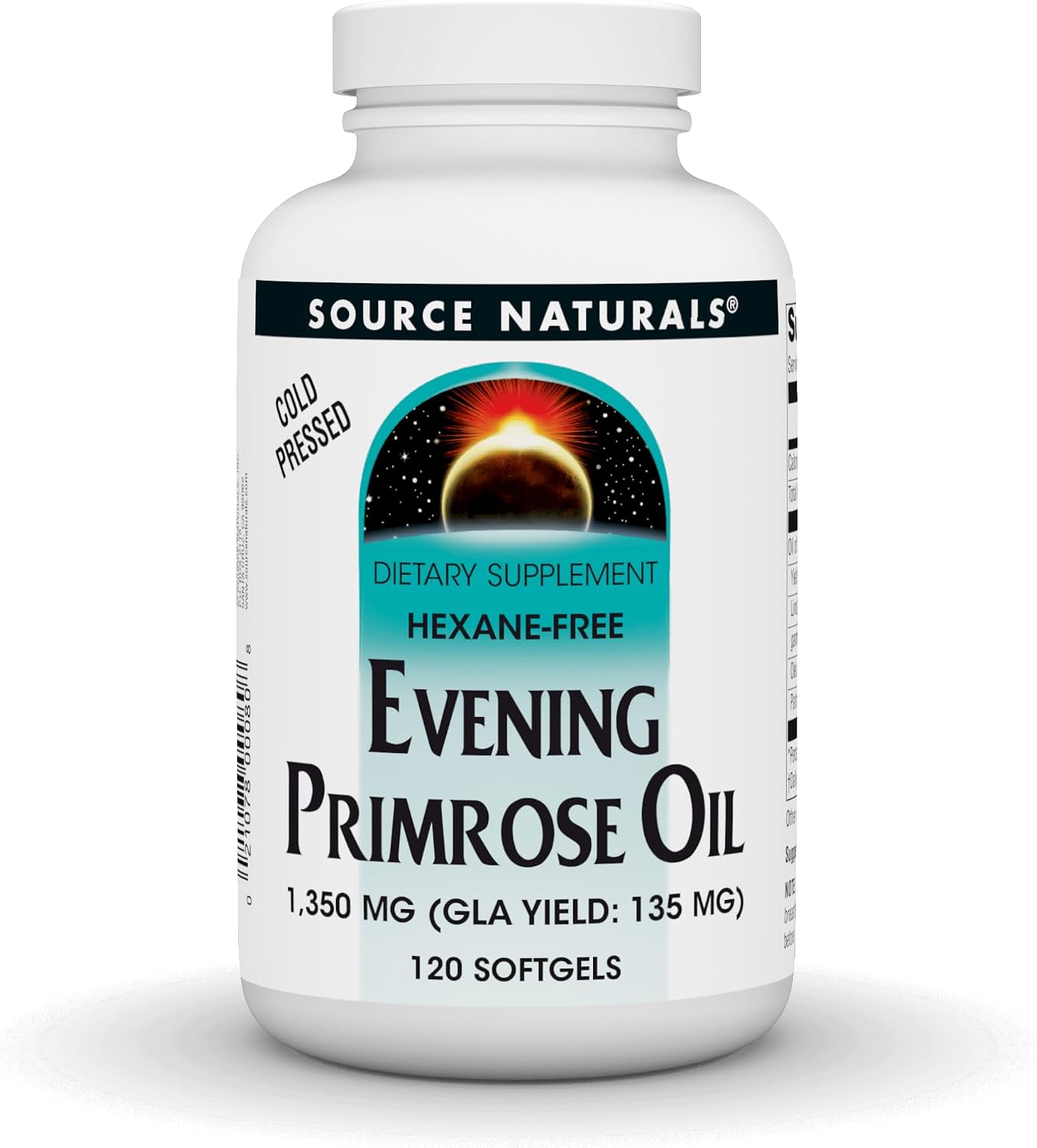 Source Naturals Evening Primrose Oil, Hexane-Free, Cold-Pressed - 1350mg, 120 Softgels