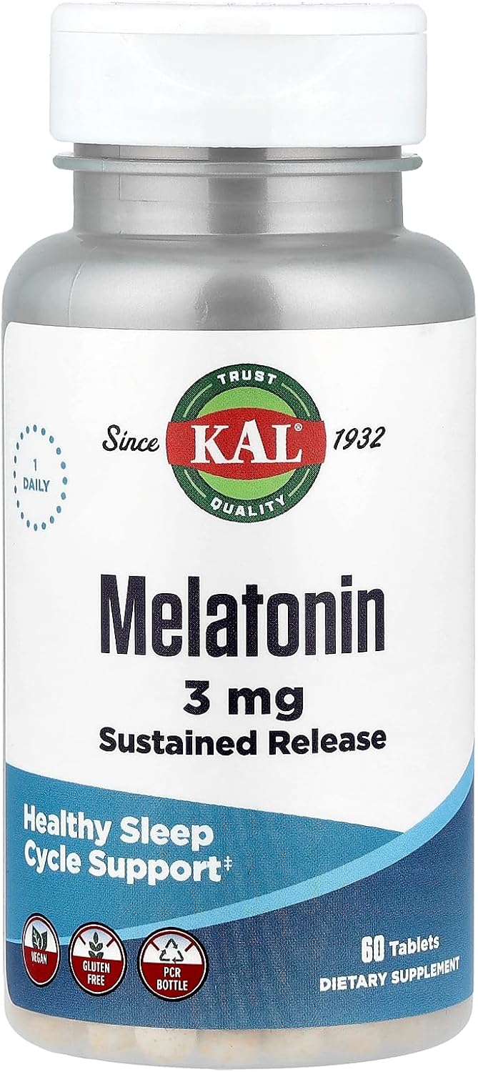 KAL 3 mg Melatonin Tablets, 60 Tablets
