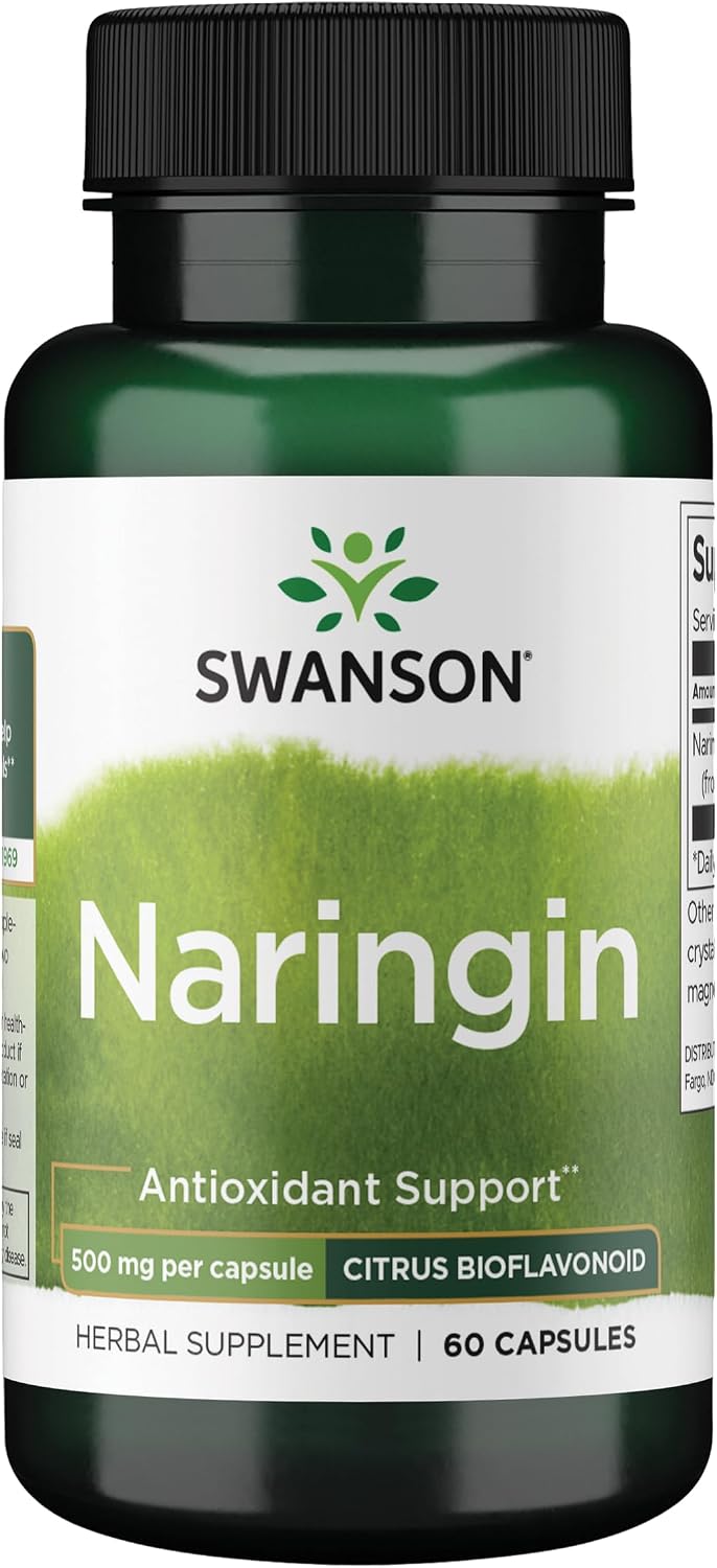 Swanson Naringin Citrus Bioflavonoid 500 mg, 60 Capsules