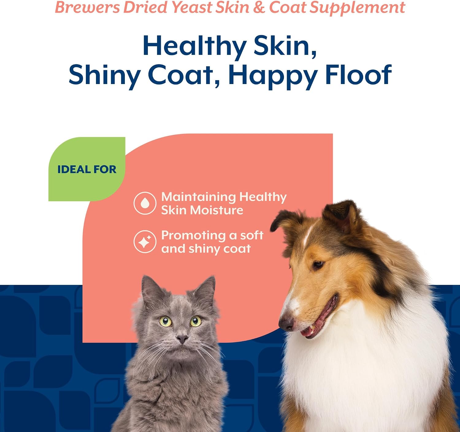 NaturVet Brewer's Dried Yeast Formula with Garlic Flavouring Plus Omegas - Rich in Omega-3, 6 & 9 Fatty Acids - Fortified with B1, B2, Niacin & Vitamin C - for Dogs & Cats, 1000 Chewable Tablets