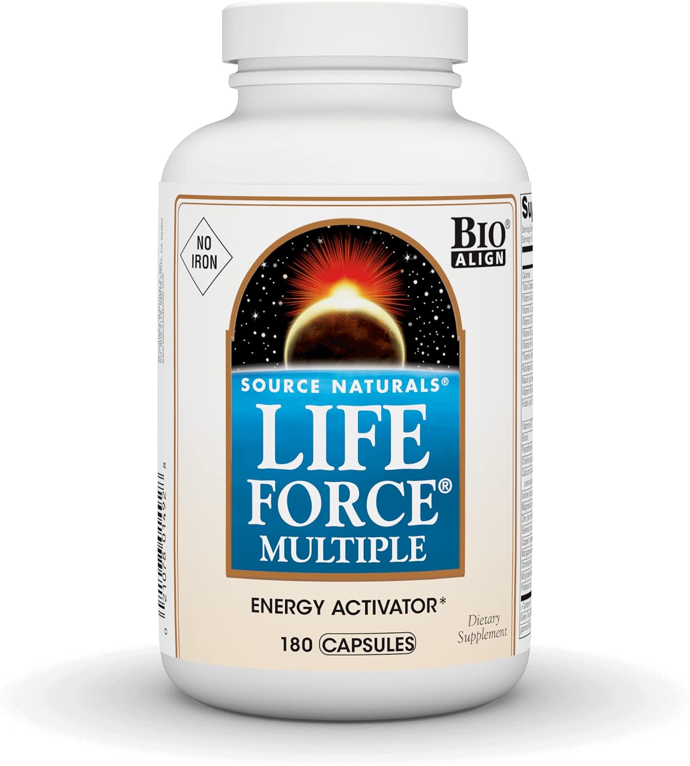 Source Naturals Life Force Multiple, Iron Free – Daily Multivitamin with 40+ Nutrients (180 Capsules)