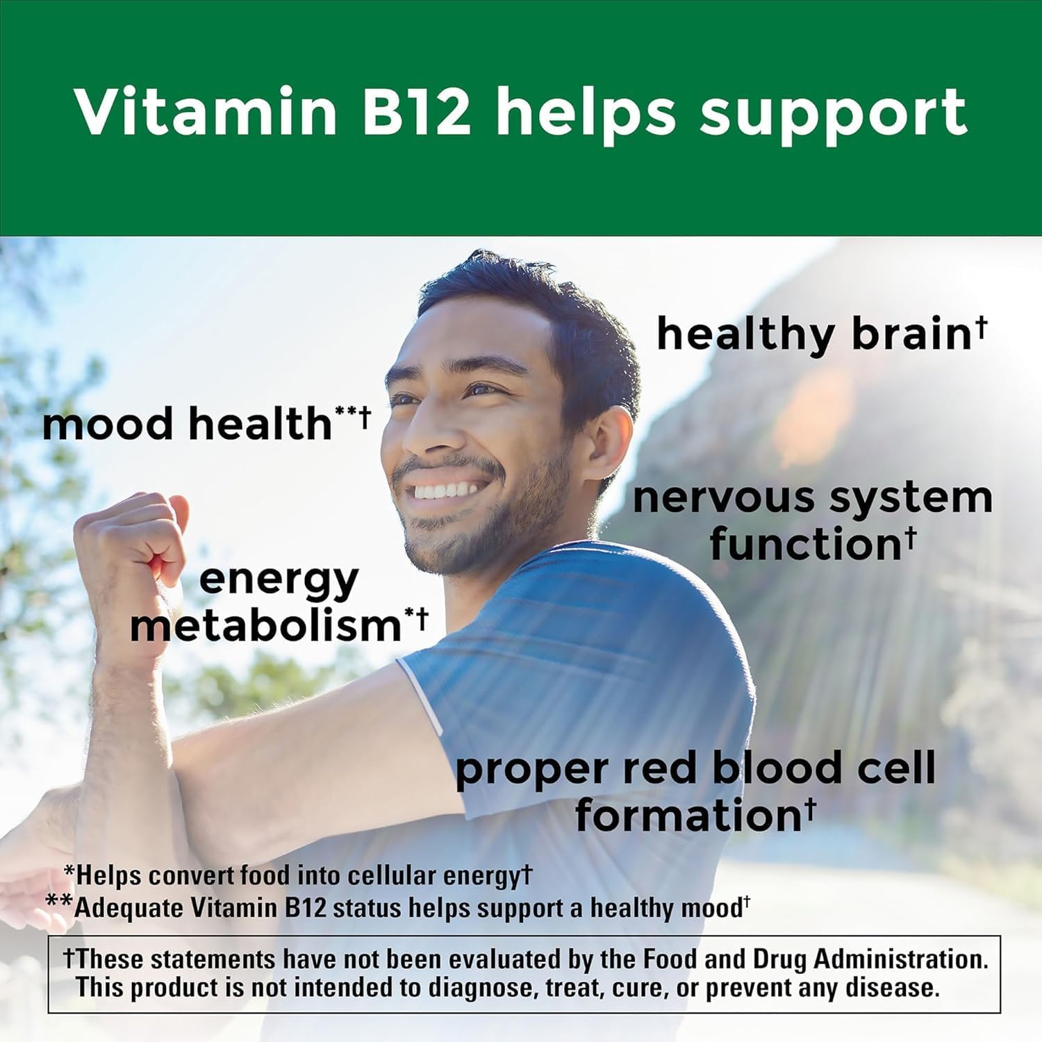 Nature Made Vitamin B12 1000 mcg Time Release Tablets, 75 Count