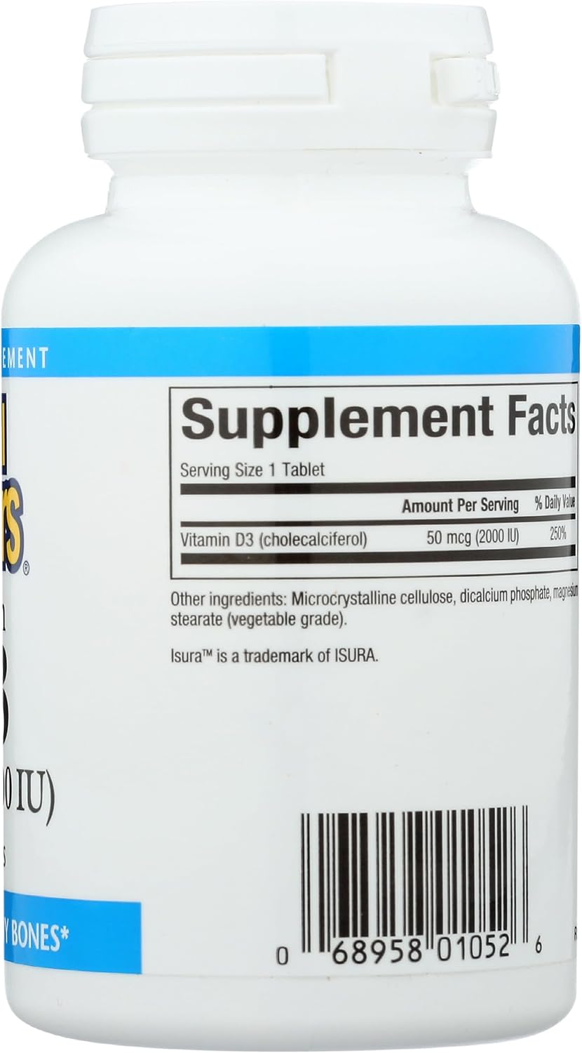 Natural Factors - Vitamin D3 2000 IU, Promotes Bone Health, 90 Tablets