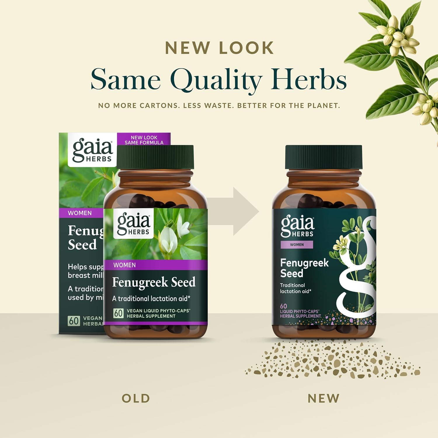 Gaia Herbs Fenugreek Seed – 60 Vegan Liquid Phyto-Capsules