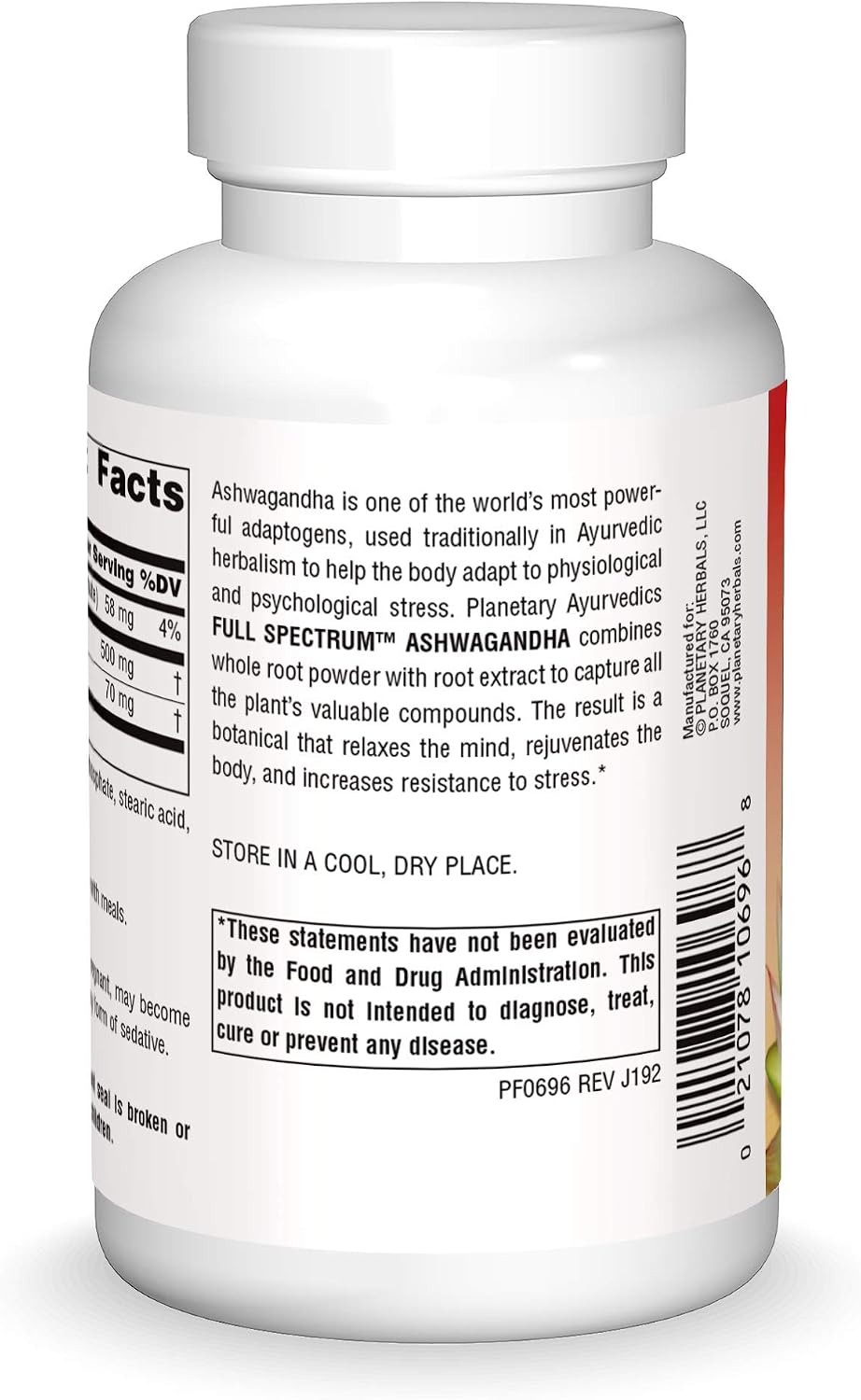 Planetary Herbals Ashwagandha Full Spectrum, 570 mg, 120 Tablets