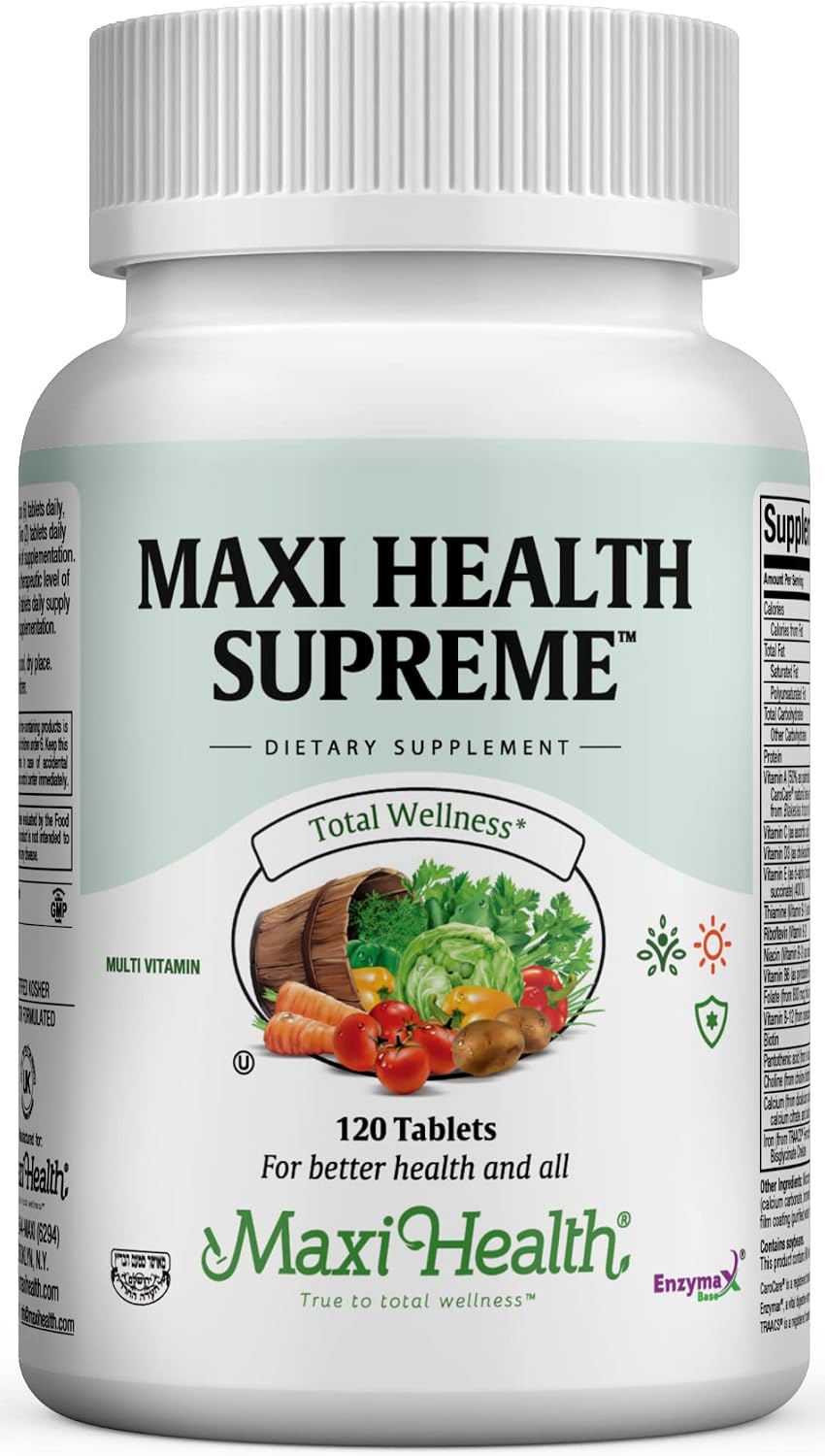Maxi Health Supreme – High Potency Daily Multivitamin with Minerals, CoQ10 & Antioxidants for Men & Women (180 Tablets)