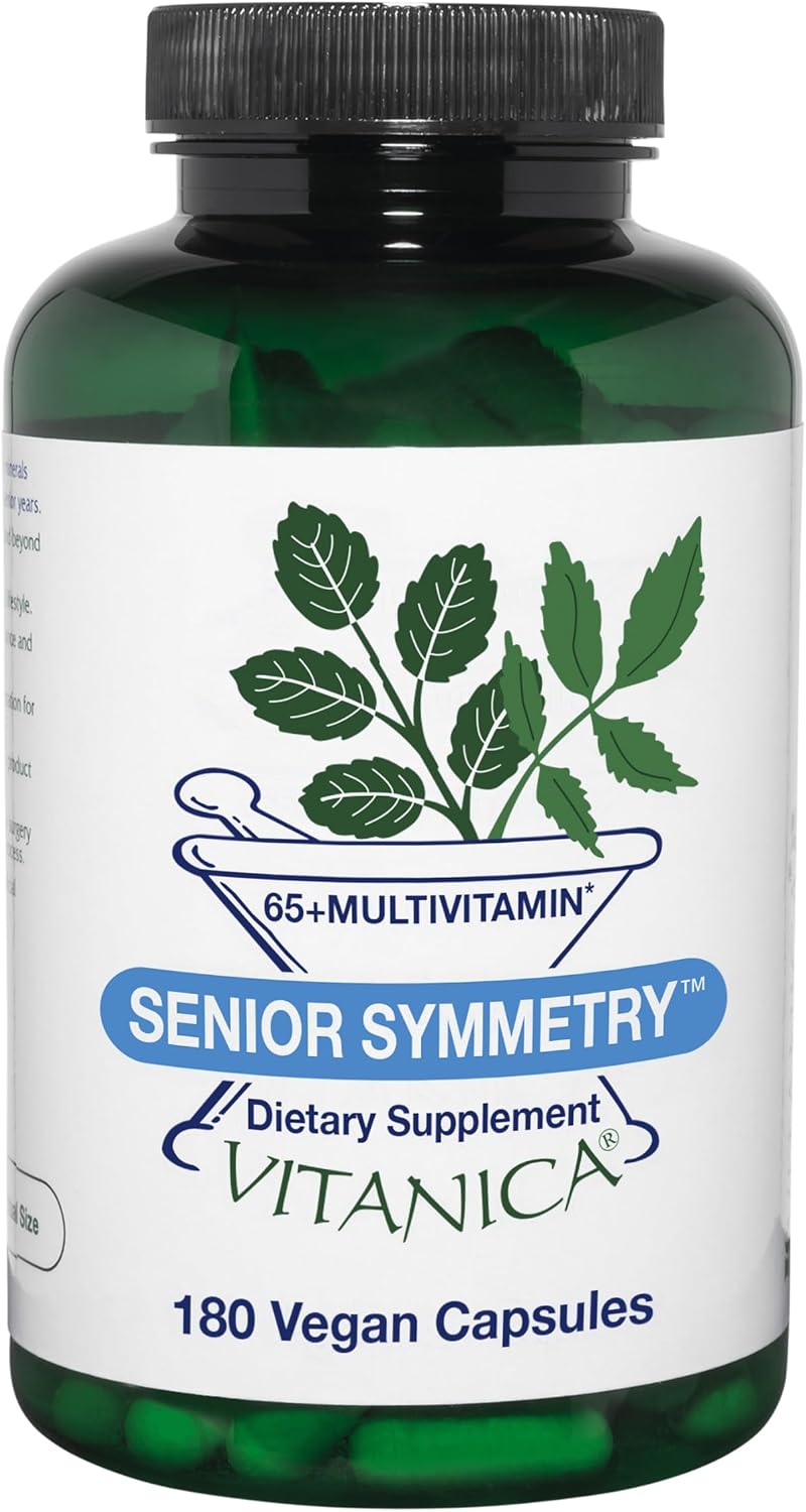Vitanica, Senior Symmetry, Multivitamin & Minerals for Ages 65+, Vegan, 180 Capsules