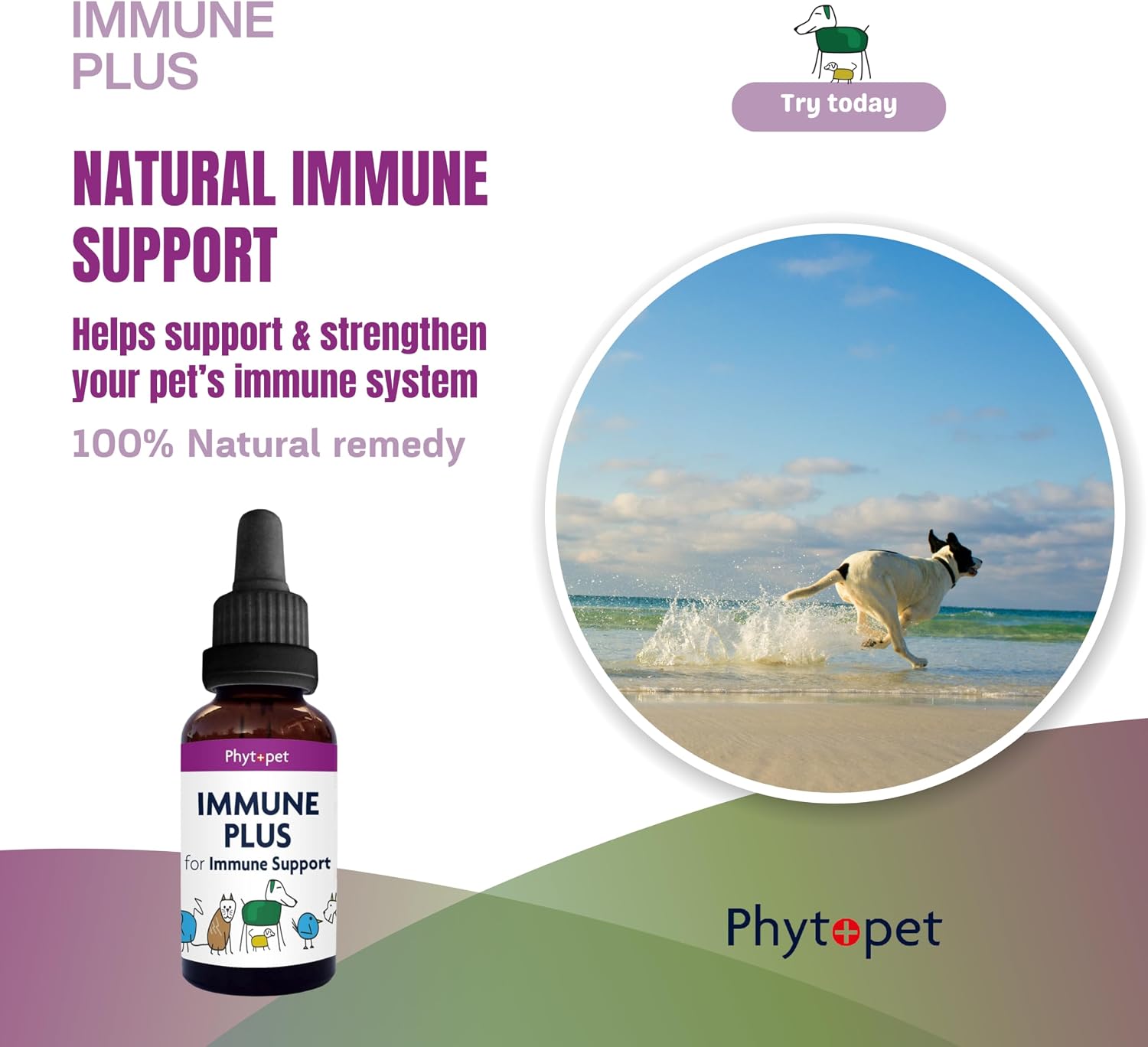 Phytopet Immune Plus – Natural Herbal Immune Support for Pets (30 mL)