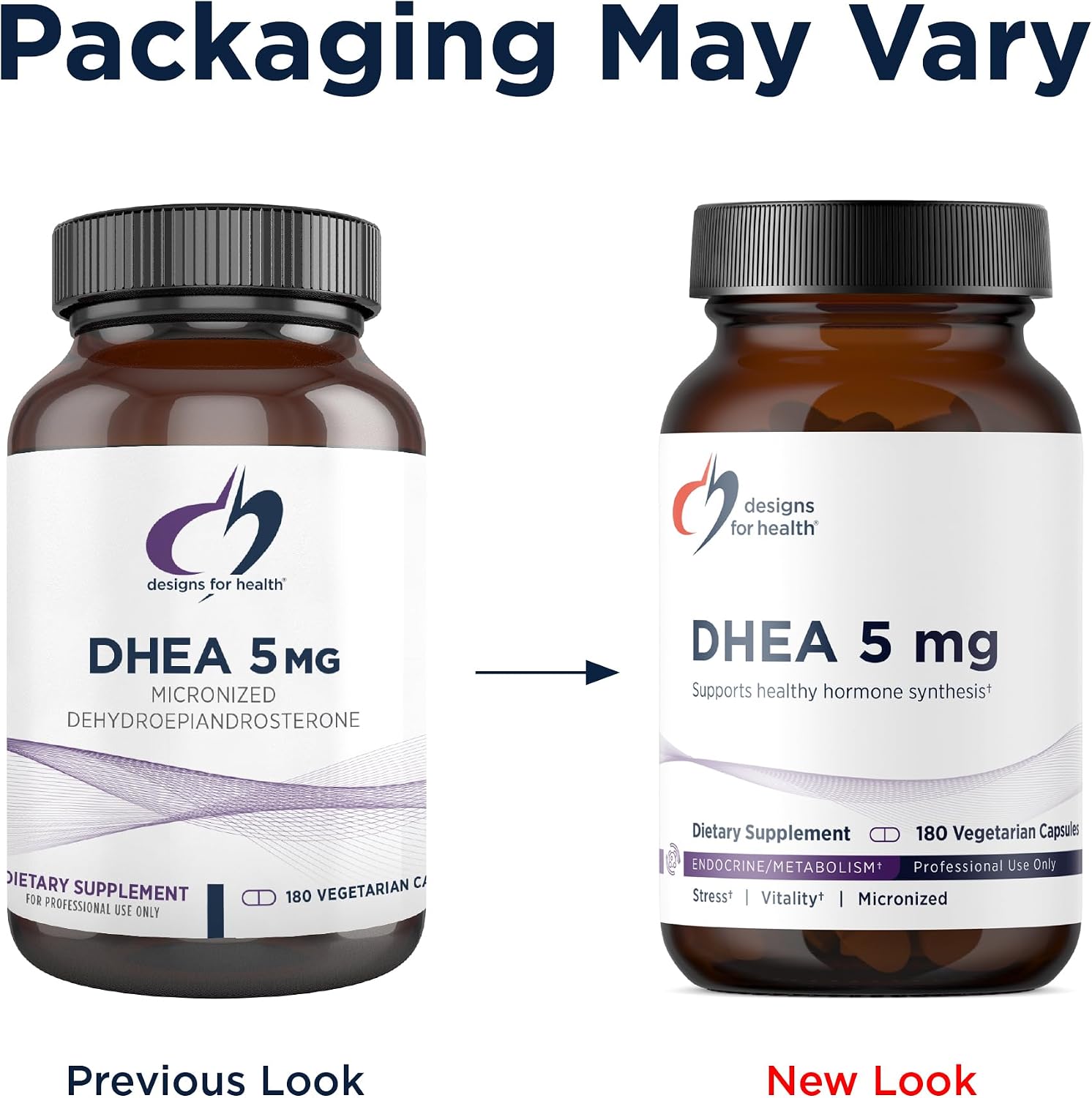 Designs for Health DHEA 5 mg – 180 Vegetarian Capsules