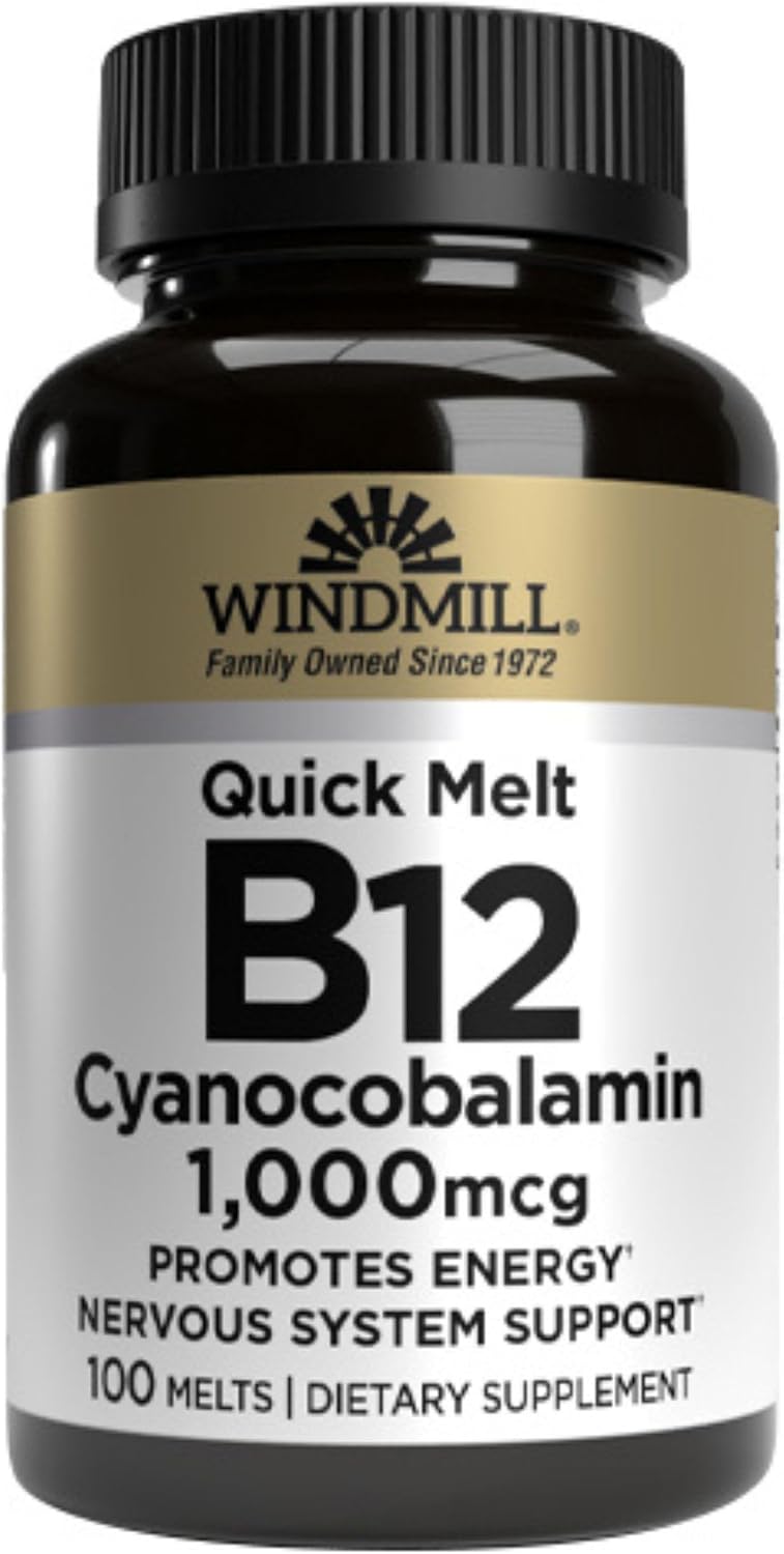Windmill Vitamin B-12 1000 mcg Sublingual Tablets, 100 Tablets