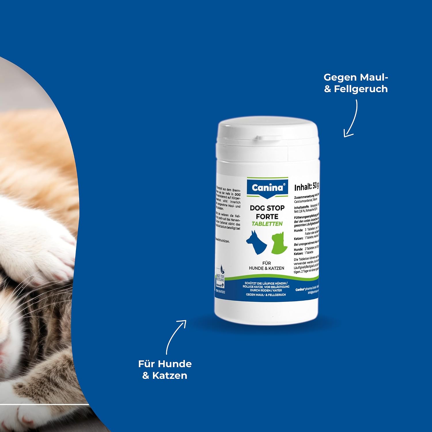 Canina Pharma Dog-Stop Forte Multivitamin Tablets for Dogs, 60 Tablets