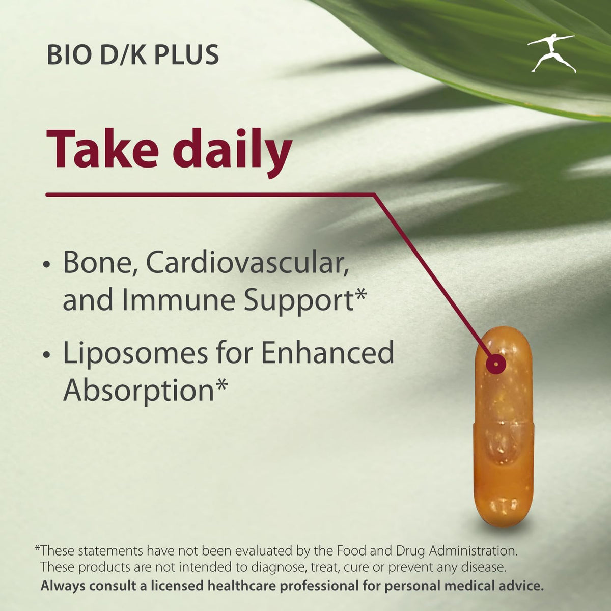 Bio D/K Plus - Vitamin D3 with K2 (MK-7) - 5000 IU D3 & 200 mcg K2 - Liposomal Base - 60 Capsules - görsel 3